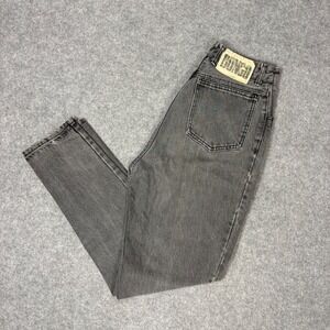 Vintage Bongo High Waisted Tapered Leg Grey Acid Wash Jeans Size 11 Made in USA